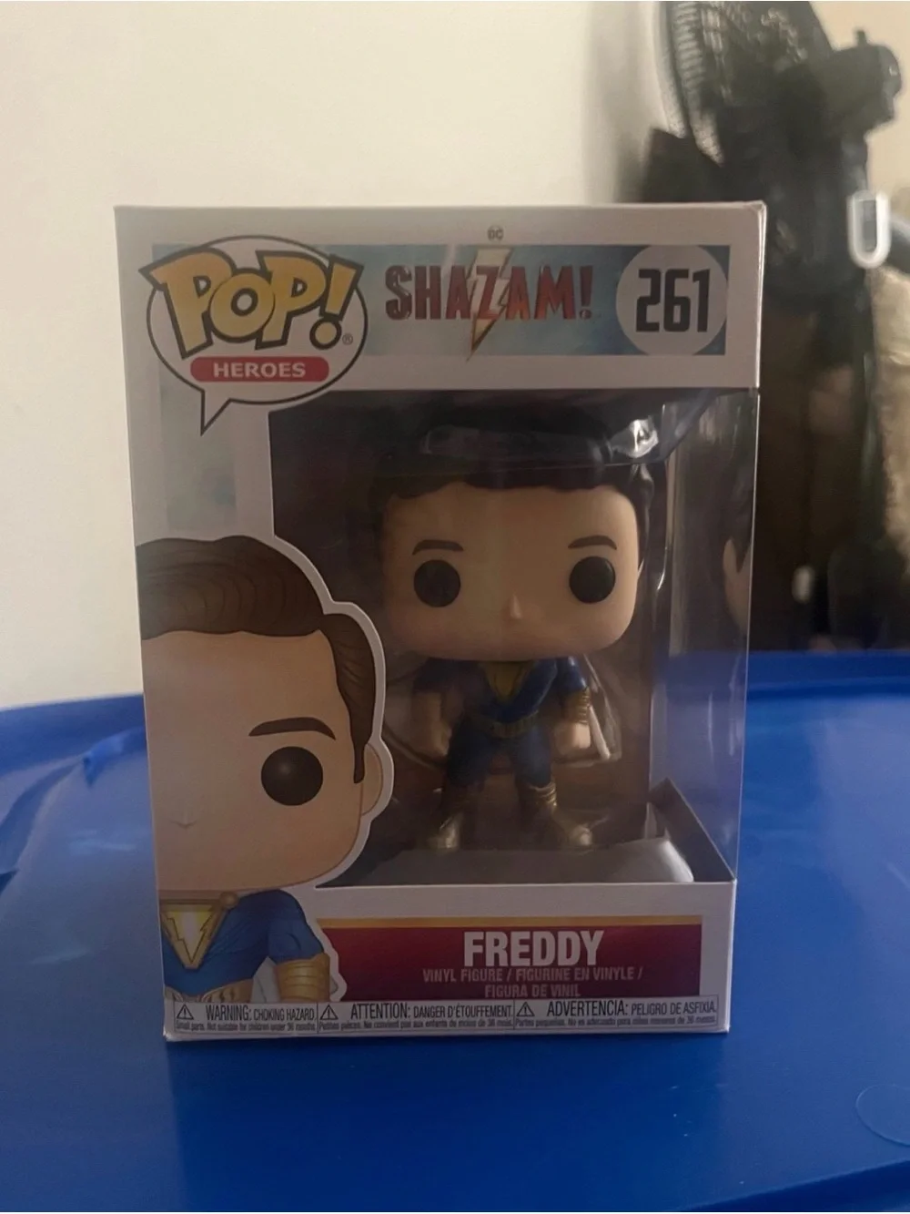 Funko Pop! Shazam Freddy Figure - Blue & Gold Accents